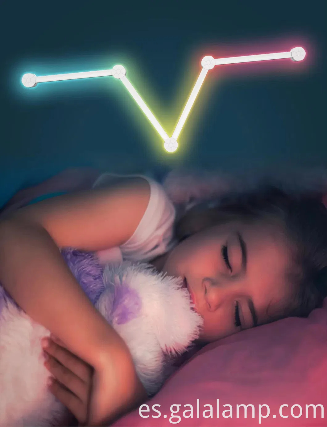 Lámpara de pared segmentada de RGB inteligente para juegos y decoración del hogar